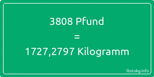 3808 lbs bis kg - 3808 Pfund bis Kilogramm