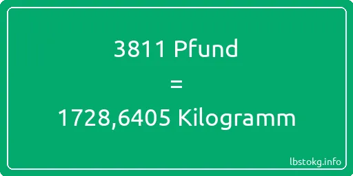 3811 lbs bis kg - 3811 Pfund bis Kilogramm