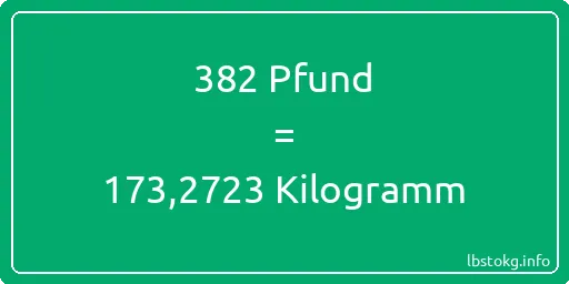 382 lbs bis kg - 382 Pfund bis Kilogramm