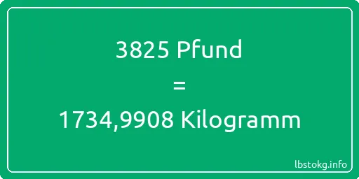 3825 lbs bis kg - 3825 Pfund bis Kilogramm