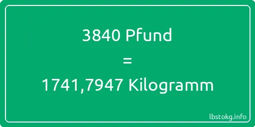 3840 lbs bis kg - 3840 Pfund bis Kilogramm