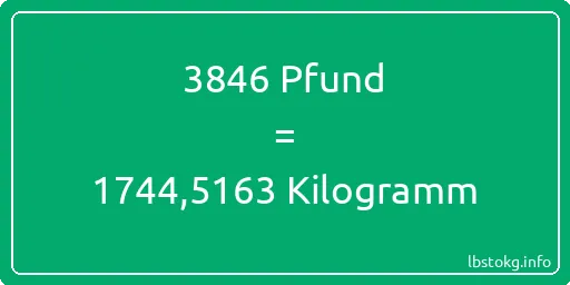 3846 lbs bis kg - 3846 Pfund bis Kilogramm