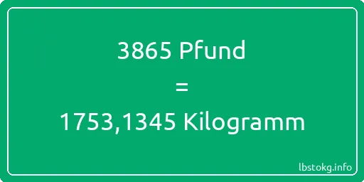 3865 lbs bis kg - 3865 Pfund bis Kilogramm