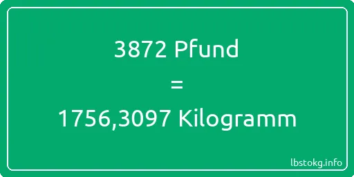 3872 lbs bis kg - 3872 Pfund bis Kilogramm