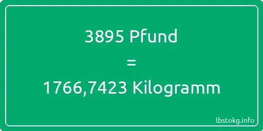 3895 lbs bis kg - 3895 Pfund bis Kilogramm