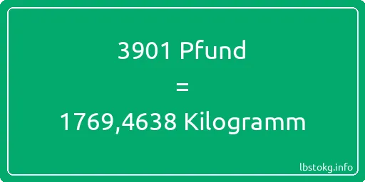 3901 lbs bis kg - 3901 Pfund bis Kilogramm