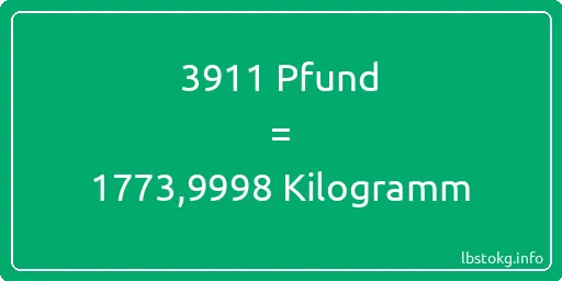 3911 lbs bis kg - 3911 Pfund bis Kilogramm