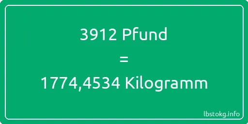 3912 lbs bis kg - 3912 Pfund bis Kilogramm