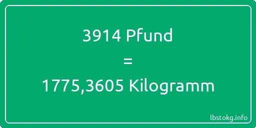 3914 lbs bis kg - 3914 Pfund bis Kilogramm