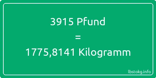 3915 lbs bis kg - 3915 Pfund bis Kilogramm