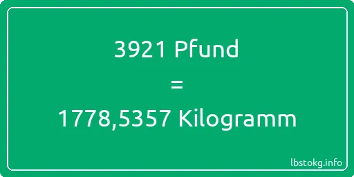 3921 lbs bis kg - 3921 Pfund bis Kilogramm