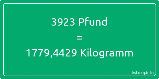 3923 lbs bis kg - 3923 Pfund bis Kilogramm