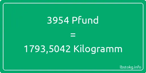 3954 lbs bis kg - 3954 Pfund bis Kilogramm