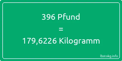 396 lbs bis kg - 396 Pfund bis Kilogramm