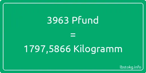 3963 lbs bis kg - 3963 Pfund bis Kilogramm