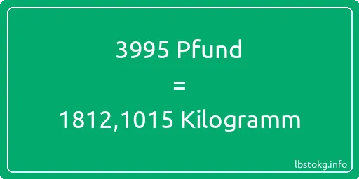 3995 lbs bis kg - 3995 Pfund bis Kilogramm