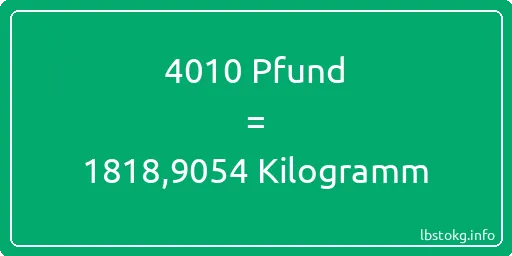 4010 lbs bis kg - 4010 Pfund bis Kilogramm