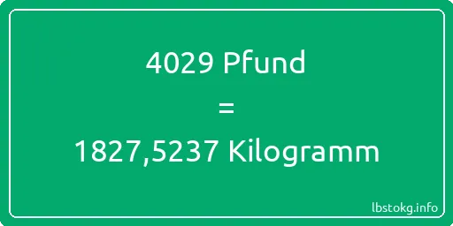 4029 lbs bis kg - 4029 Pfund bis Kilogramm