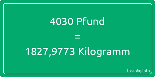 4030 lbs bis kg - 4030 Pfund bis Kilogramm