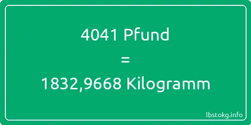 4041 lbs bis kg - 4041 Pfund bis Kilogramm