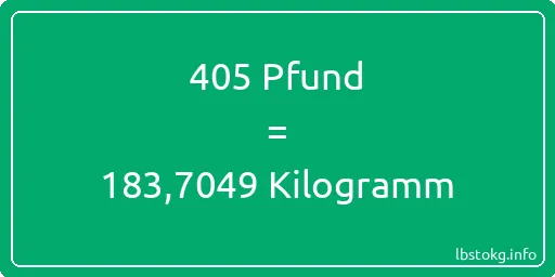 405 lbs bis kg - 405 Pfund bis Kilogramm