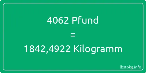 4062 lbs bis kg - 4062 Pfund bis Kilogramm