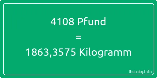 4108 lbs bis kg - 4108 Pfund bis Kilogramm