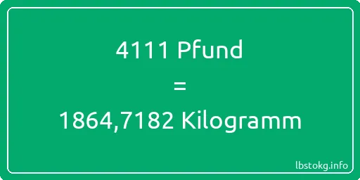 4111 lbs bis kg - 4111 Pfund bis Kilogramm