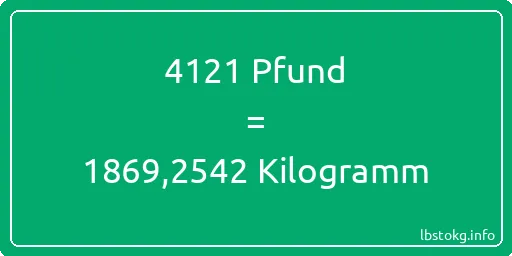 4121 lbs bis kg - 4121 Pfund bis Kilogramm