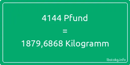 4144 lbs bis kg - 4144 Pfund bis Kilogramm