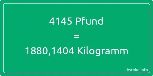 4145 lbs bis kg - 4145 Pfund bis Kilogramm