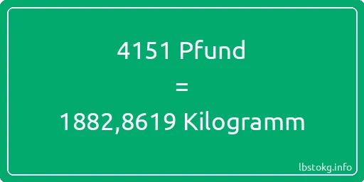 4151 lbs bis kg - 4151 Pfund bis Kilogramm