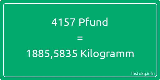 4157 lbs bis kg - 4157 Pfund bis Kilogramm