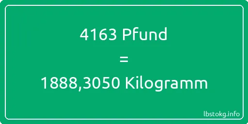 4163 lbs bis kg - 4163 Pfund bis Kilogramm