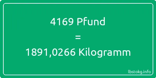 4169 lbs bis kg - 4169 Pfund bis Kilogramm