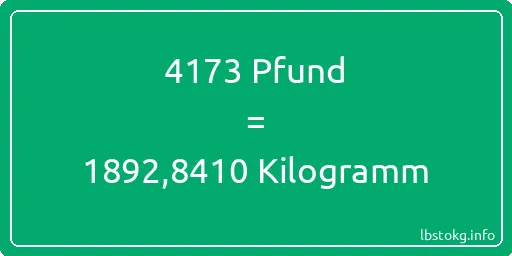 4173 lbs bis kg - 4173 Pfund bis Kilogramm