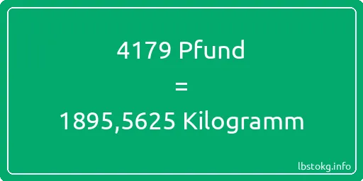 4179 lbs bis kg - 4179 Pfund bis Kilogramm