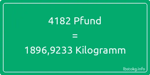 4182 lbs bis kg - 4182 Pfund bis Kilogramm