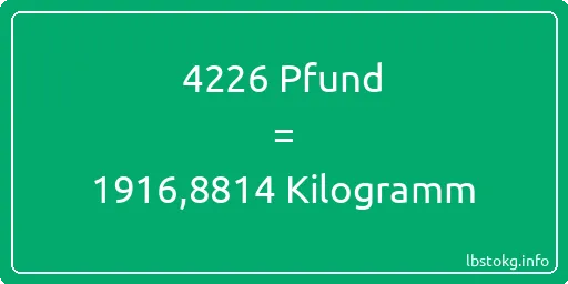 4226 lbs bis kg - 4226 Pfund bis Kilogramm