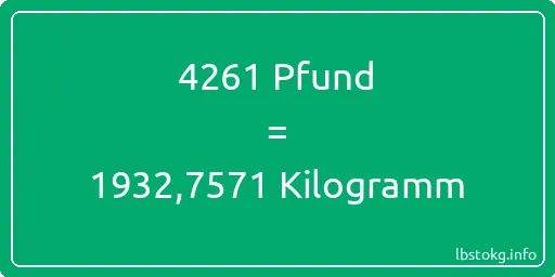 4261 lbs bis kg - 4261 Pfund bis Kilogramm