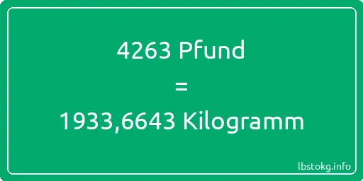 4263 lbs bis kg - 4263 Pfund bis Kilogramm