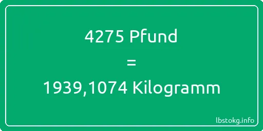 4275 lbs bis kg - 4275 Pfund bis Kilogramm