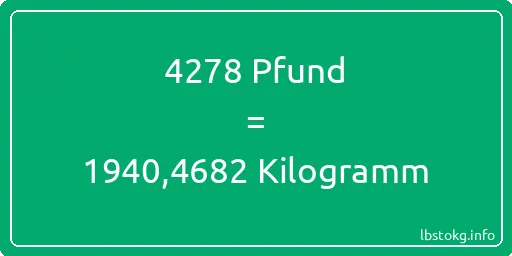 4278 lbs bis kg - 4278 Pfund bis Kilogramm