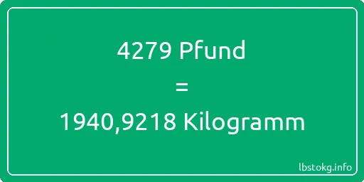 4279 lbs bis kg - 4279 Pfund bis Kilogramm