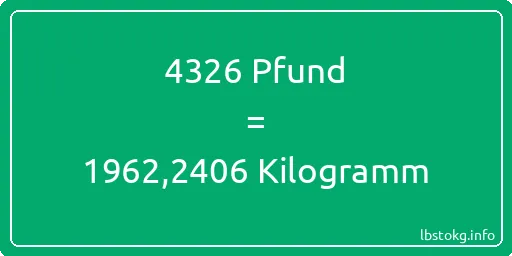 4326 lbs bis kg - 4326 Pfund bis Kilogramm