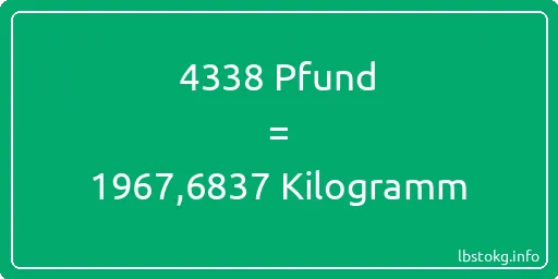 4338 lbs bis kg - 4338 Pfund bis Kilogramm