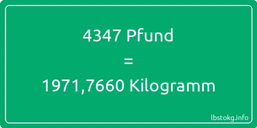 4347 lbs bis kg - 4347 Pfund bis Kilogramm