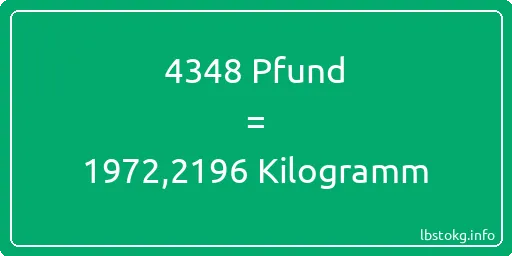 4348 lbs bis kg - 4348 Pfund bis Kilogramm