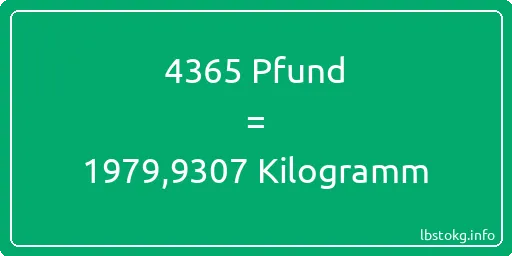 4365 lbs bis kg - 4365 Pfund bis Kilogramm