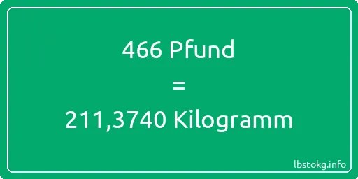 466 lbs bis kg - 466 Pfund bis Kilogramm